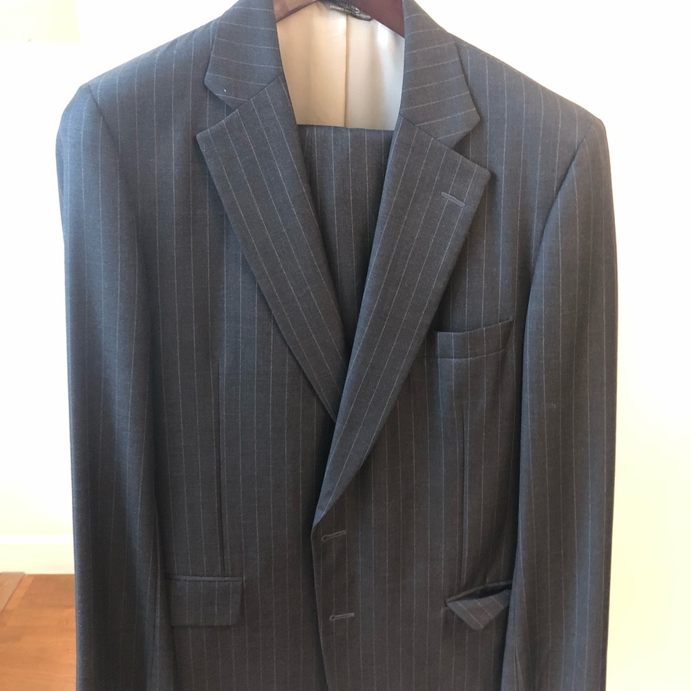 Paul Stuart wool pinstripe suit